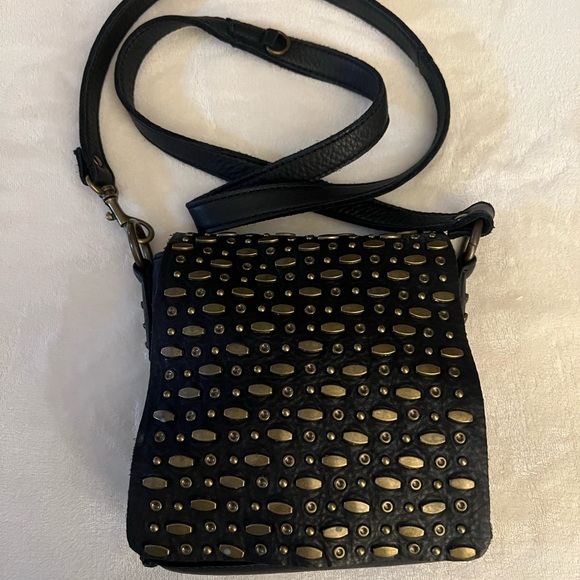 💚Revel Black and Gold Studded Women's Bag🩷 - Picture 1 of 14